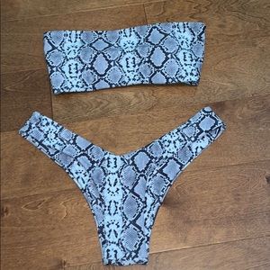 Snakeskin bikini set